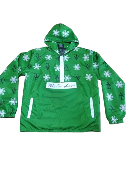 Artiz Lee "Monogram" Quarter-Zip Windbreaker