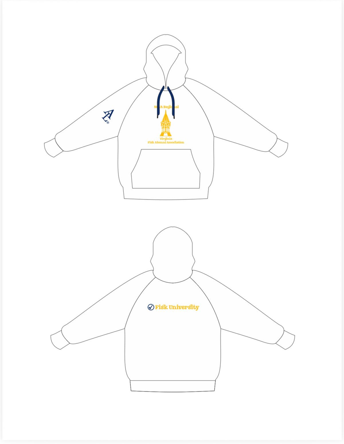 Nova Fisk Alumni Bedazzled Hoodie (PREORDER)