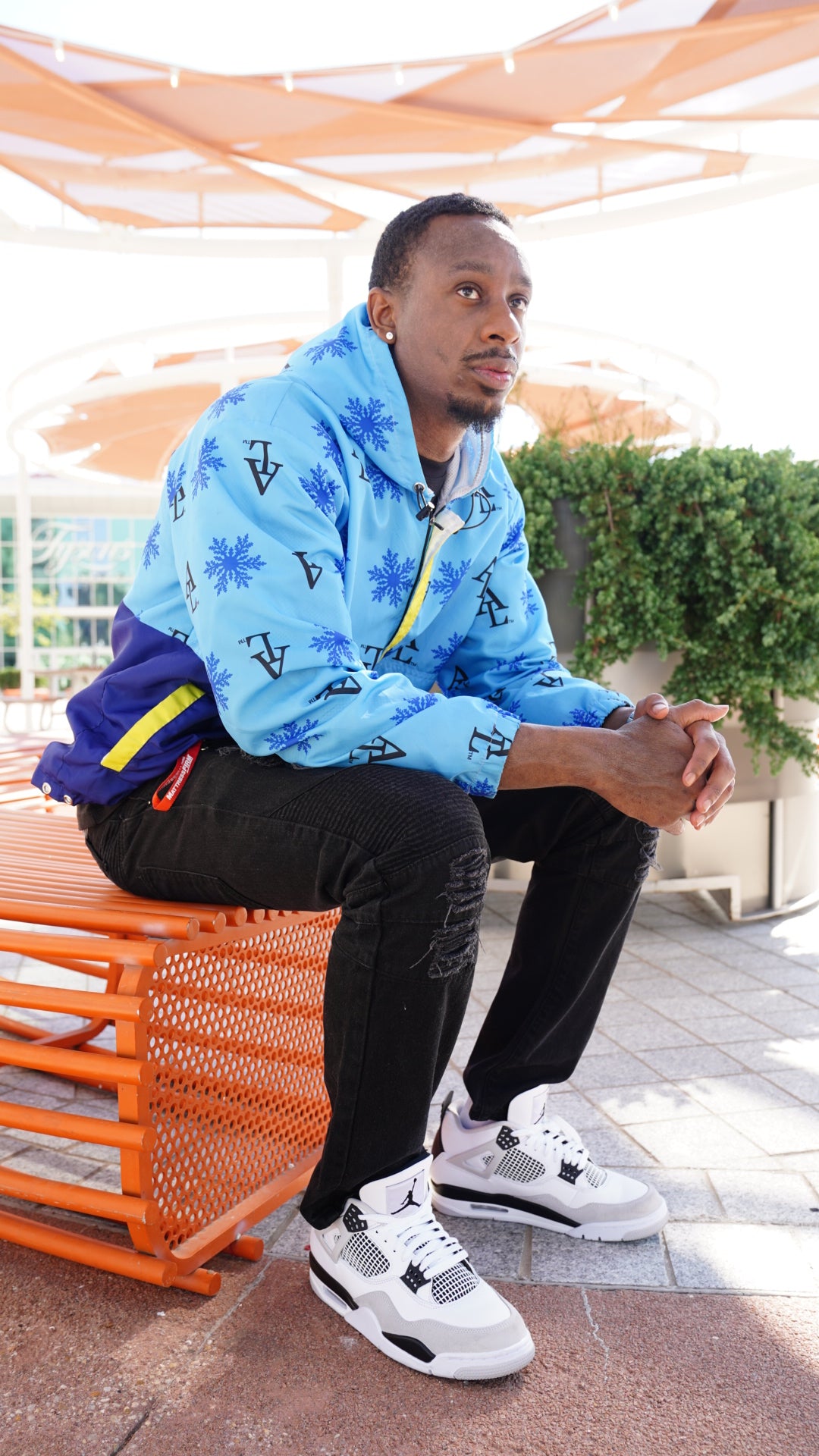 Artiz Lee "Monogram" Quarter-Zip Windbreaker