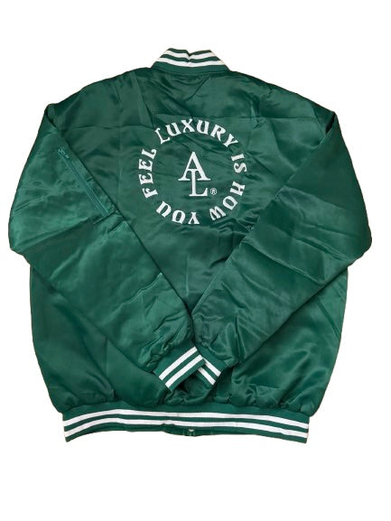 Satin Slogan Bomber Jacket