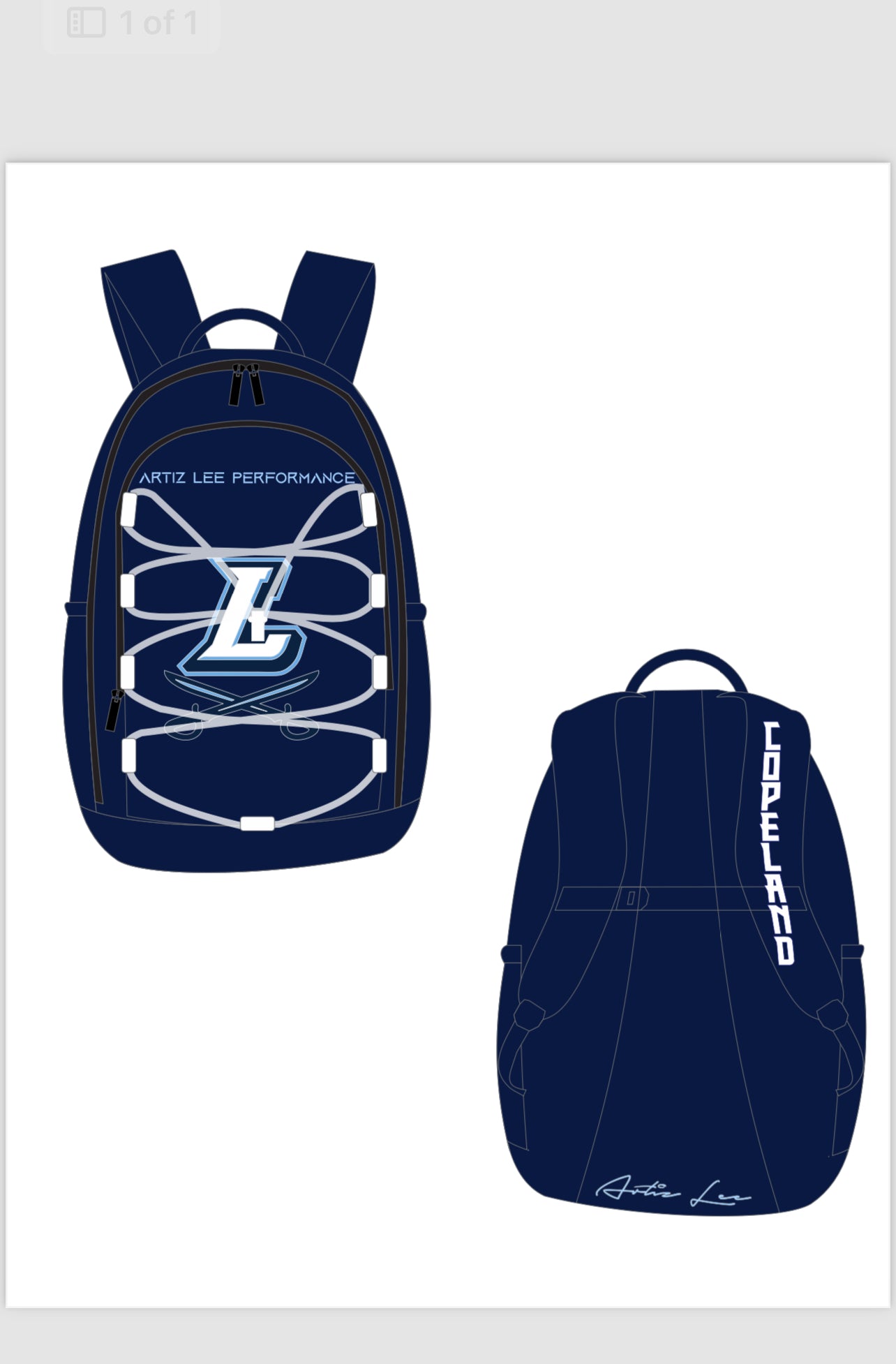 Artiz Lee Performance Backpack (Custom)