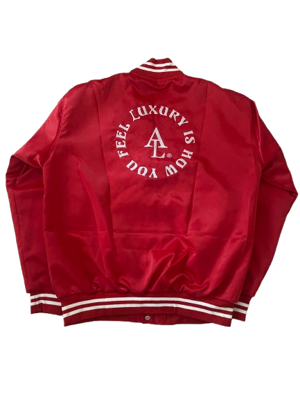 Satin Slogan Bomber Jacket