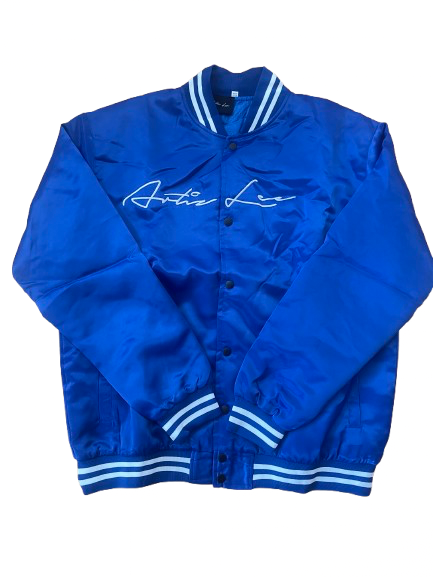 Satin Slogan Bomber Jacket