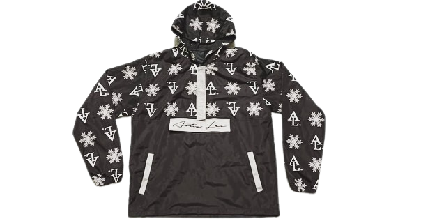Artiz Lee "Monogram" Quarter-Zip Windbreaker